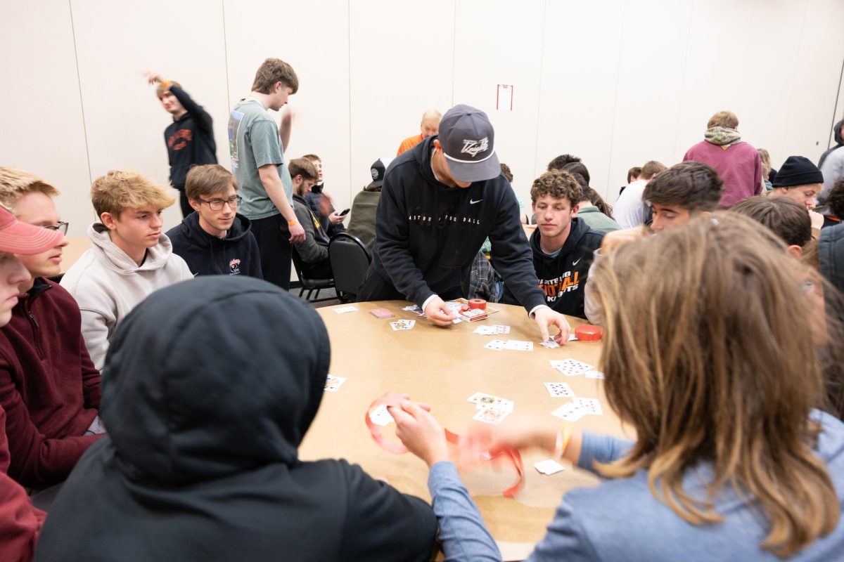 A new game of blackjack is starting to take place. 