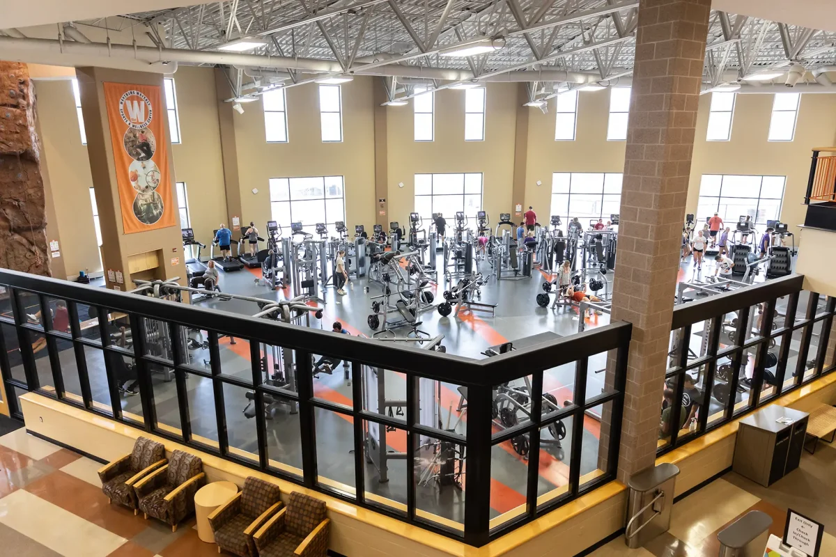Interior of Waverly-Wartburg Sports and Wellness Center.